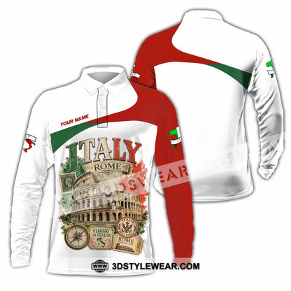 Unisex Shirt - Custom Italy Shirt - Long Sleeve Polo / S - T-shirt