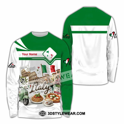 Unisex Shirt - Custom Italy Shirt - Long Sleeve Shirt / S - T-shirt