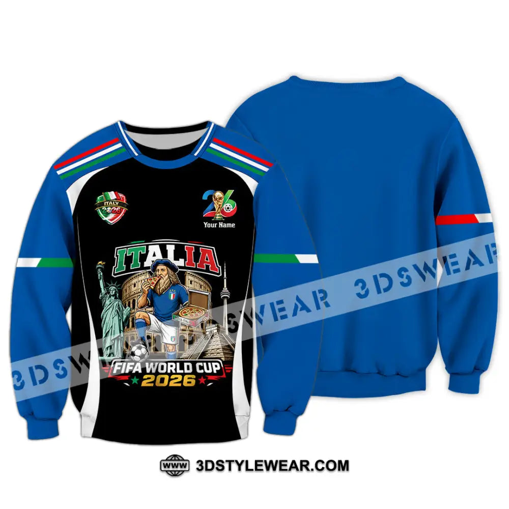 Unisex Shirt - Custom Italy World Cup 2026 Shirt - Long Sleeve / S - T-shirt