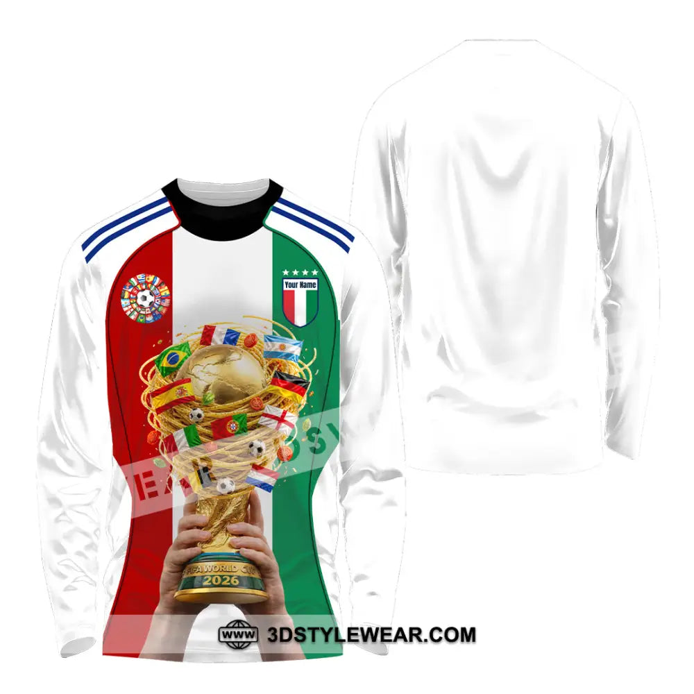 Unisex Shirt - Custom Italy World Cup 2026 Shirt - Long Sleeve Shirt / S - T-shirt