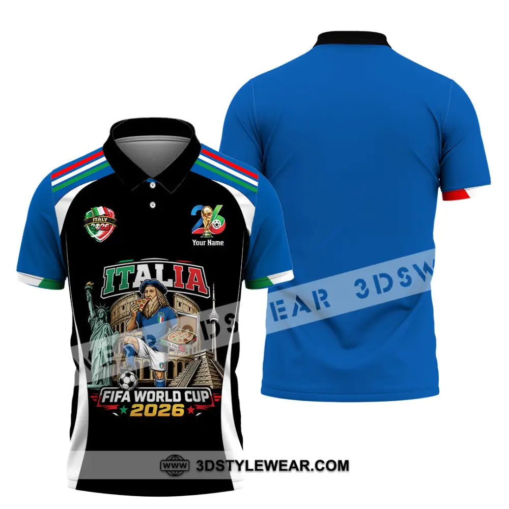 Unisex Shirt - Custom Italy World Cup 2026 Shirt - Polo Shirt / S - T-shirt
