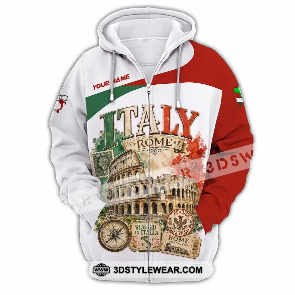 Unisex Shirt - Custom Italy Shirt - Zipper Hoodie / S - T-shirt