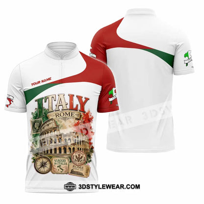 Unisex Shirt - Custom Italy Shirt - Zipper Polo Shirt / S - T-shirt