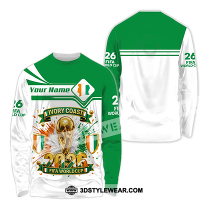 Unisex Shirt - Custom Ivory Coast World Cup 2026 Shirt - Long Sleeve Shirt / S - T-shirt