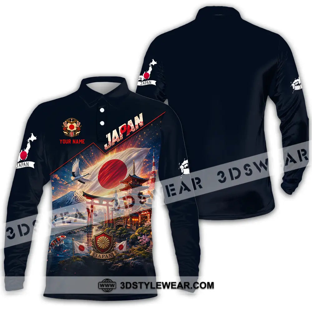Unisex Shirt - Custom Japan Shirt - Long Sleeve Polo / S - T-shirt
