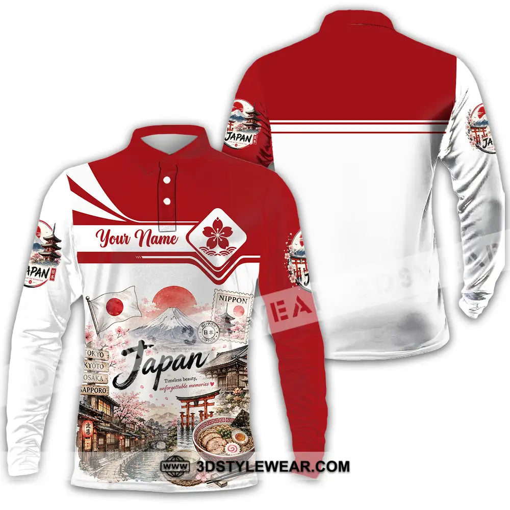 Unisex Shirt - Custom Japan Shirt - Long Sleeve Polo / S - T-shirt