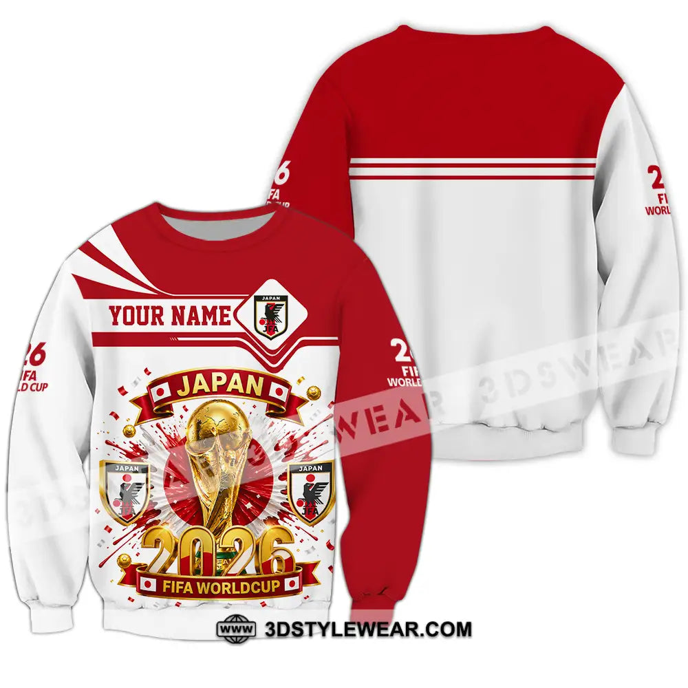 Unisex Shirt - Custom Japan World Cup 2026 3D Shirt - Long Sleeve / S - T-shirt