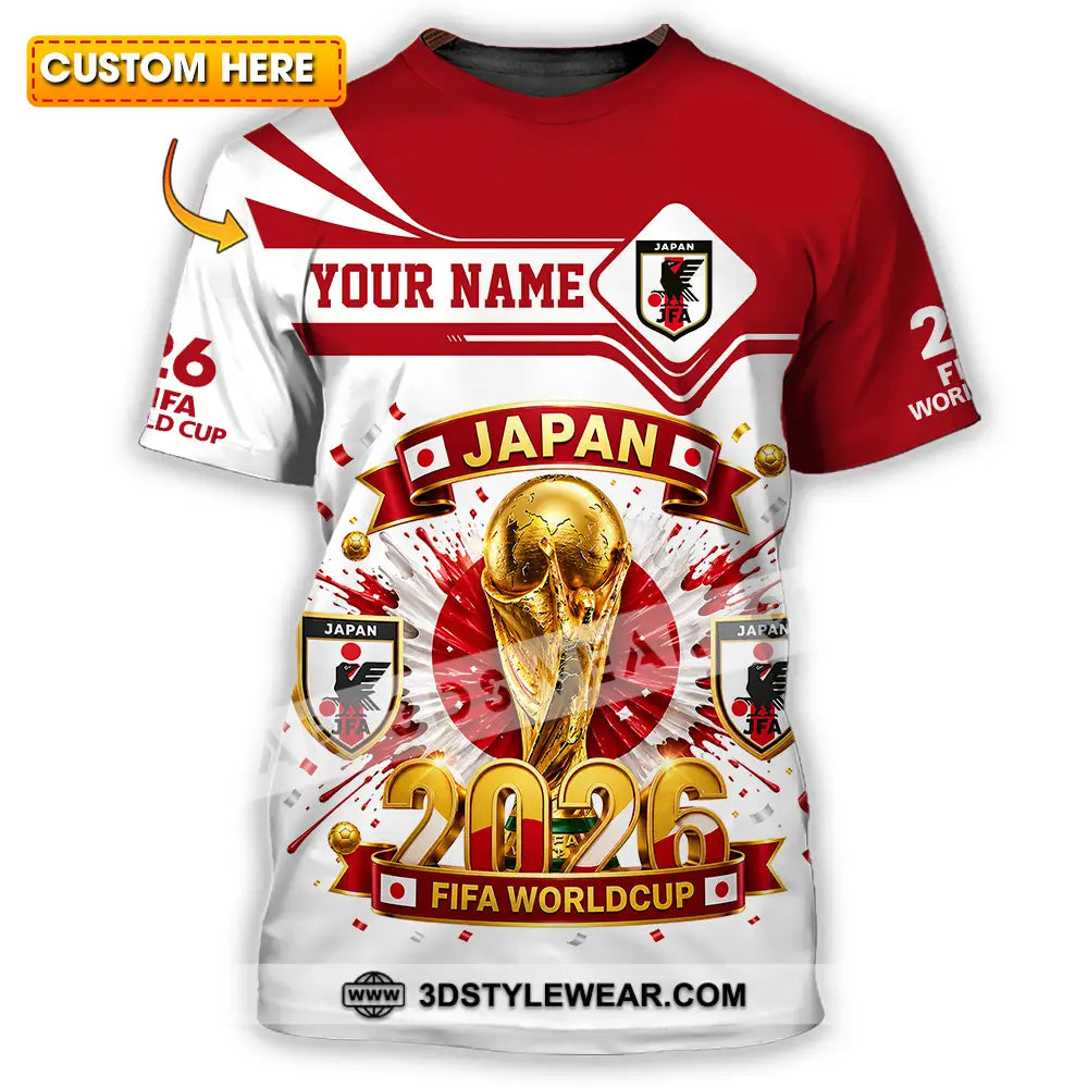 Unisex Shirt - Custom Japan World Cup 2026 3D Shirt - T-shirt