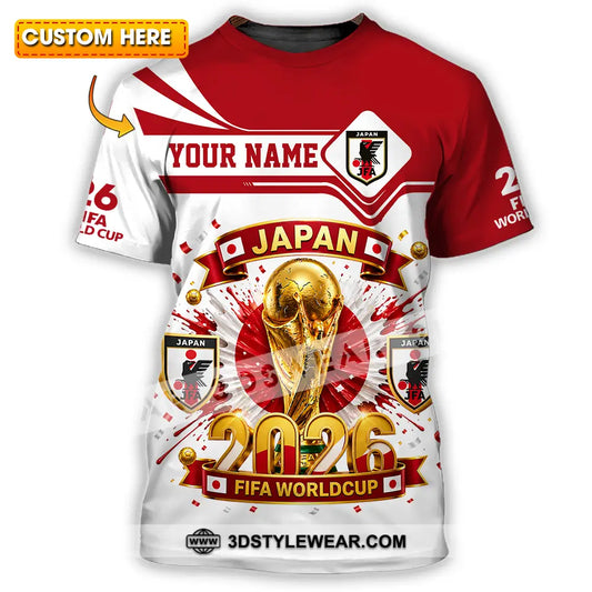 Unisex Shirt - Custom Japan World Cup 2026 3D Shirt - T-shirt