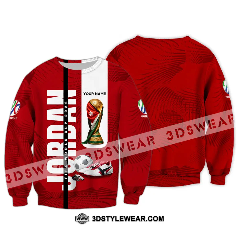 Unisex Shirt - Custom Jordan World Cup 2026 3D Shirt Long Sleeve / S T-shirt