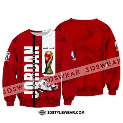 Unisex Shirt - Custom Jordan World Cup 2026 3D Shirt Long Sleeve / S T-shirt