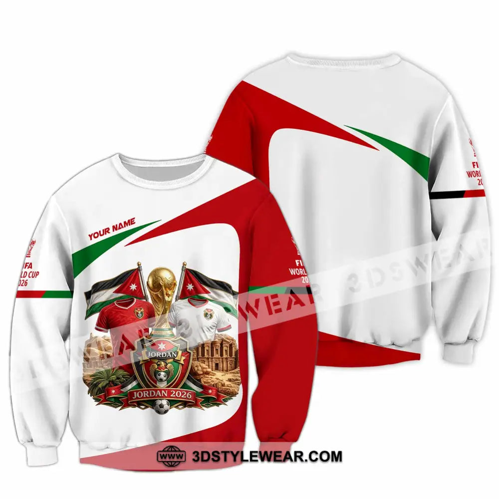 Unisex Shirt - Custom Jordan World Cup 2026 3D Shirt - Long Sleeve / S - T-shirt