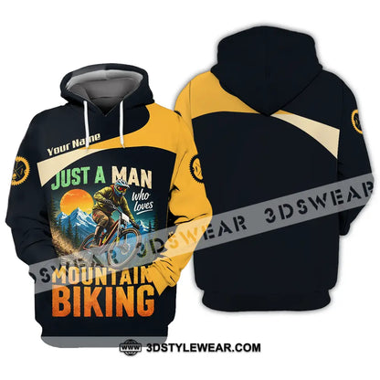 Unisex Shirt - Custom Just A Man Mountain Biking Shirt - Hoodie / S - T-shirt