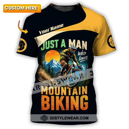 Unisex Shirt - Custom Just A Man Mountain Biking Shirt - T-shirt