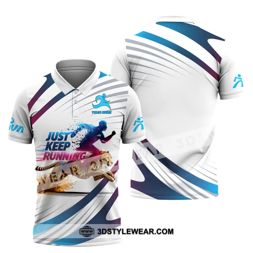Unisex Shirt - Custom Just Keep Running 3D Shirt - Polo Shirt / S - T-shirt