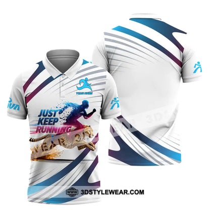 Unisex Shirt - Custom Just Keep Running 3D Shirt - Polo Shirt / S - T-shirt