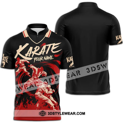 Unisex Shirt - Custom Karate Shirt - Zipper Polo Shirt / S - T-shirt