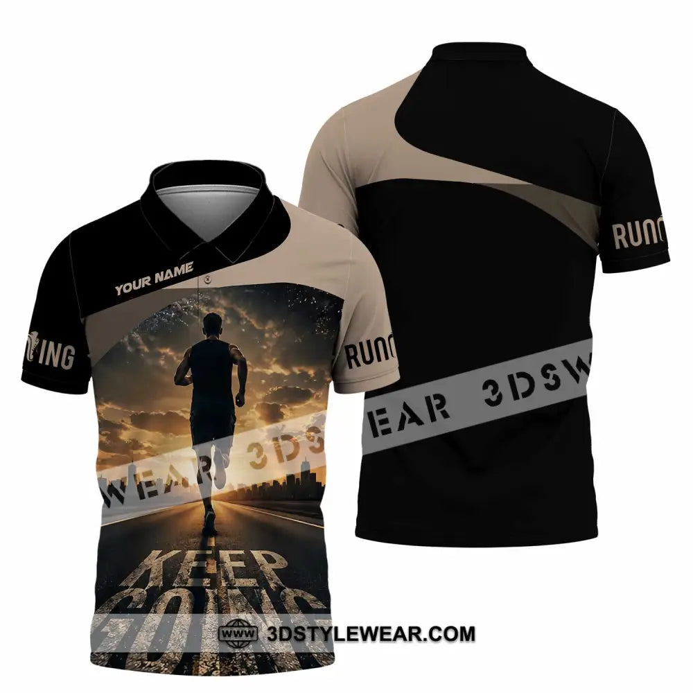 Unisex Shirt - Custom Keep Going Running Shirt - Polo Shirt / S - T-shirt