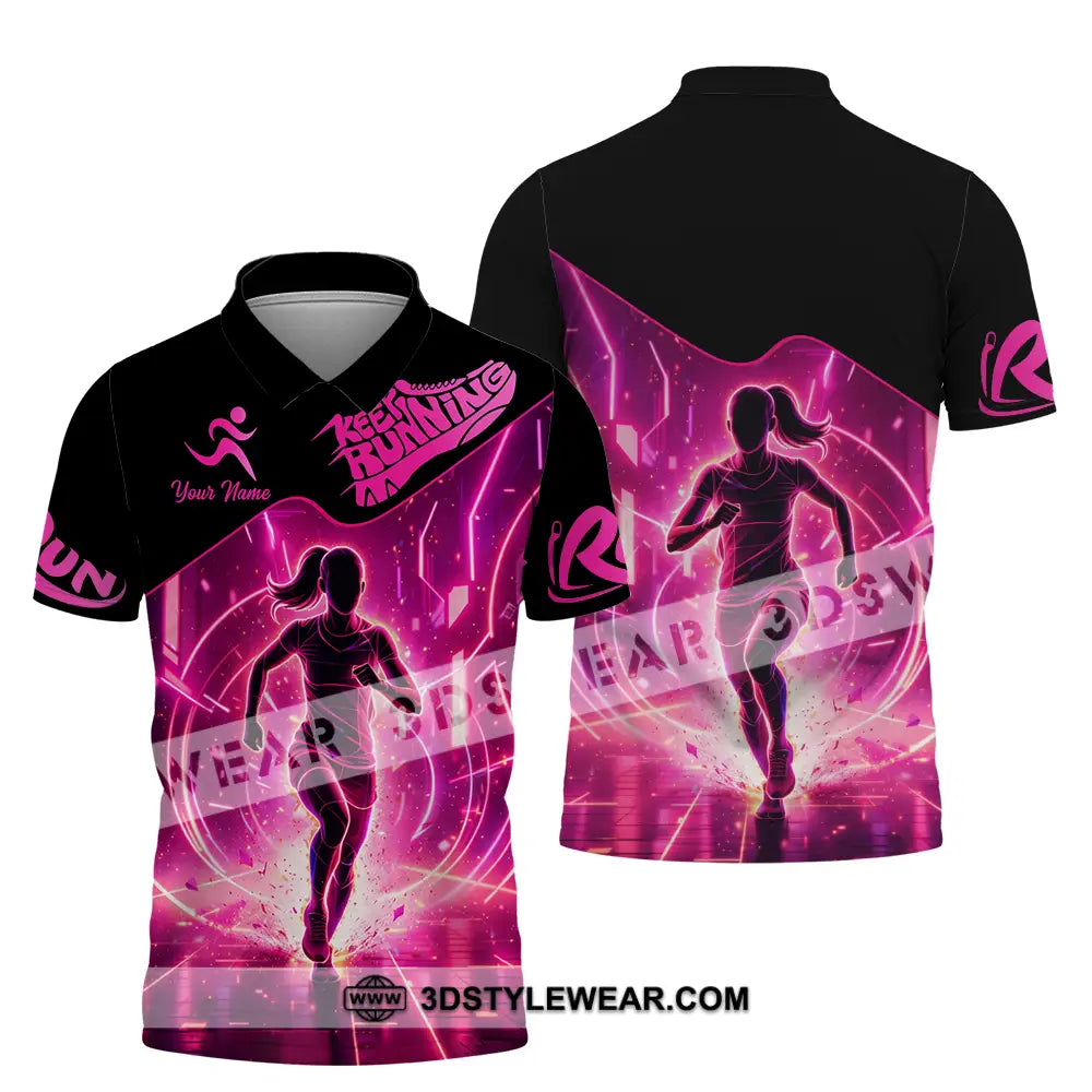 Unisex Shirt - Custom Keep Running 3D Shirt - Polo Shirt / S - T-shirt