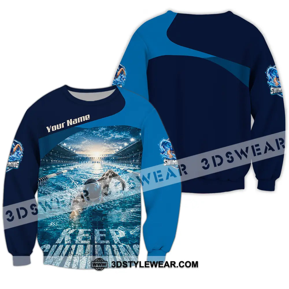 Unisex Shirt - Custom Keep Swimming Shirt - Long Sleeve / S - T-shirt