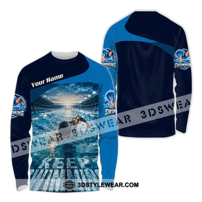 Unisex Shirt - Custom Keep Swimming Shirt - Long Sleeve Shirt / S - T-shirt