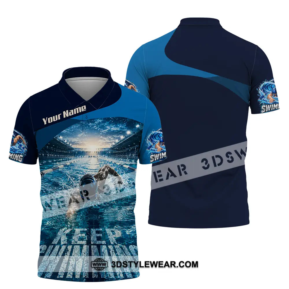 Unisex Shirt - Custom Keep Swimming Shirt - Polo Shirt / S - T-shirt