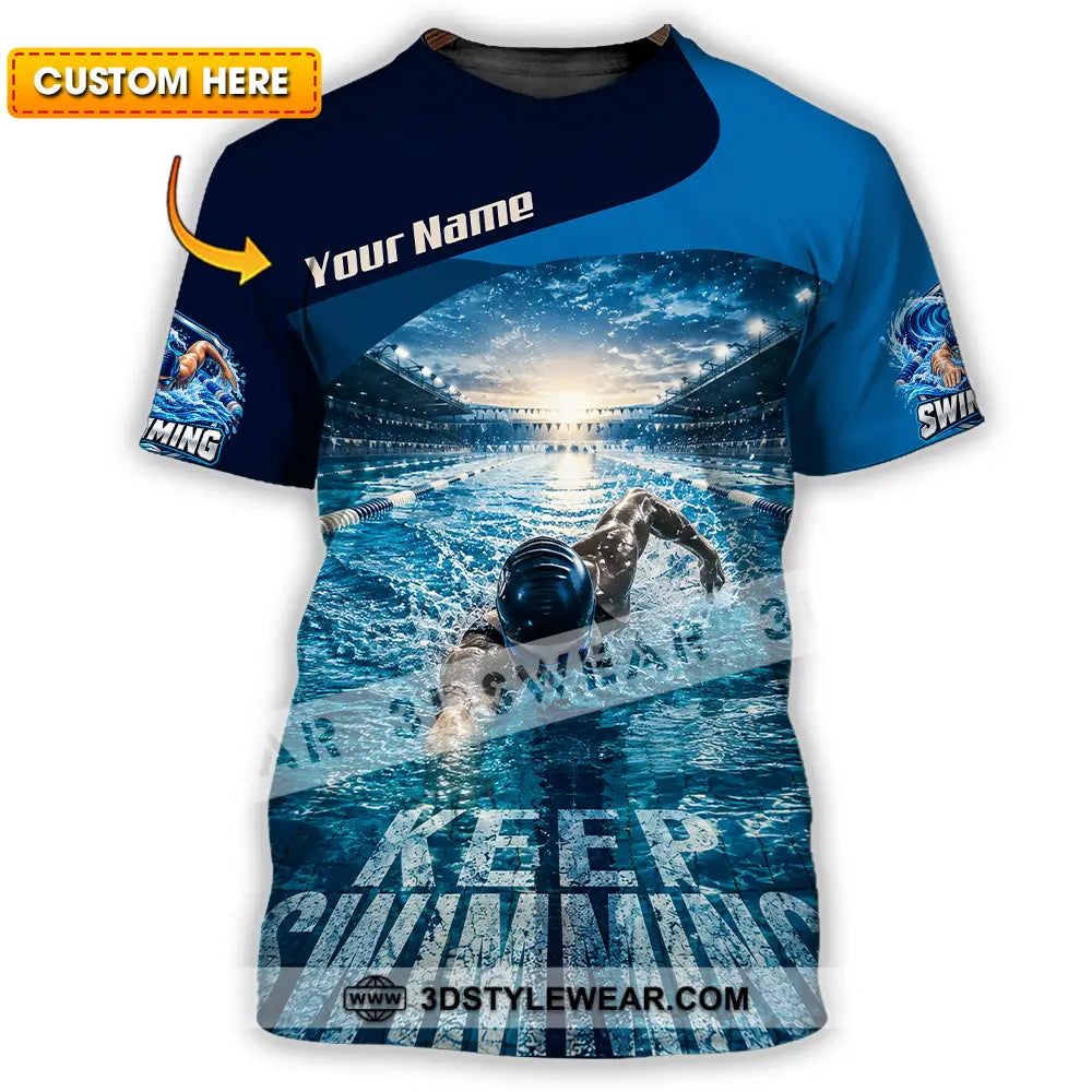 Unisex Shirt - Custom Keep Swimming Shirt - T-shirt
