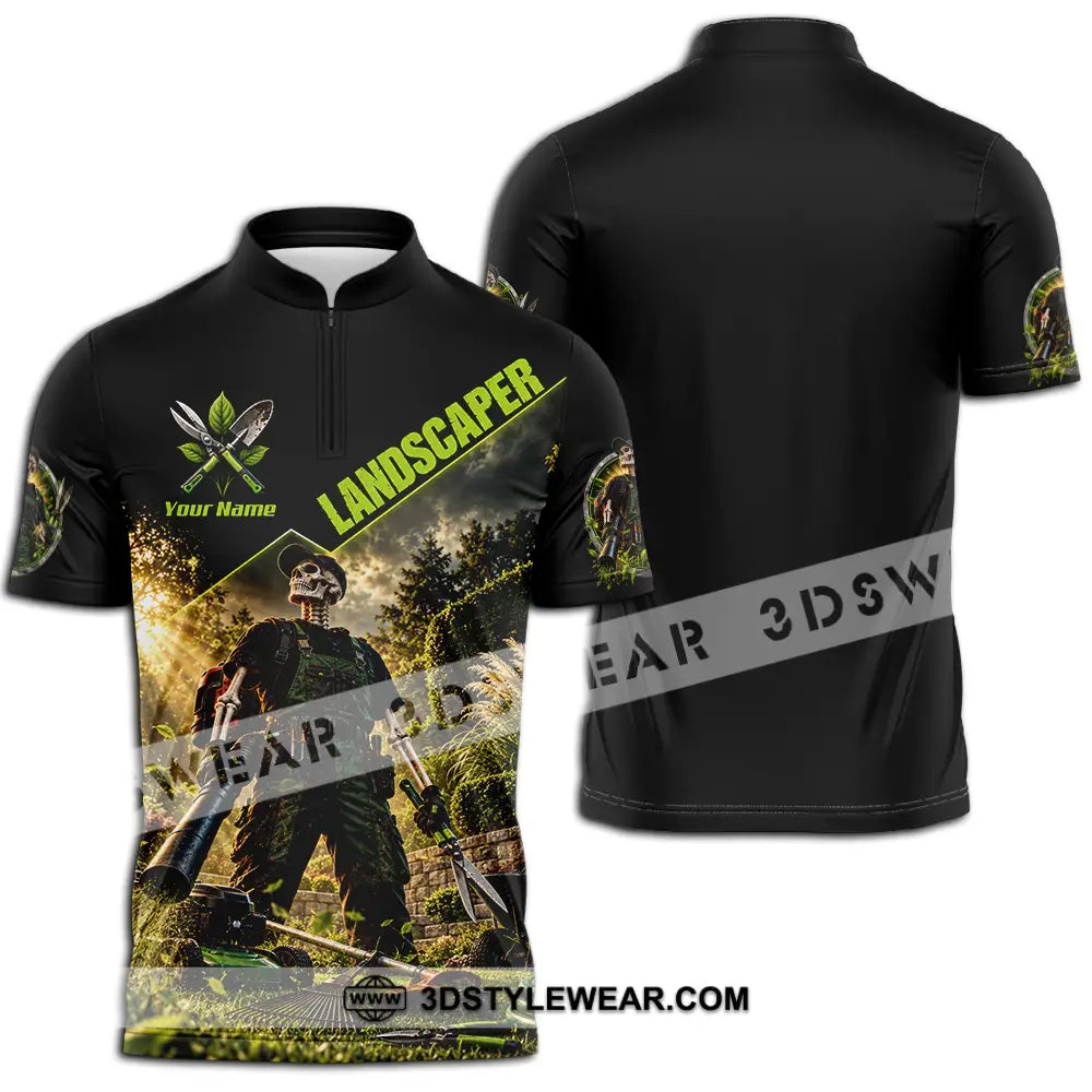 Unisex Shirt - Custom Landscape Shirt - Zipper Polo Shirt / S - T-shirt