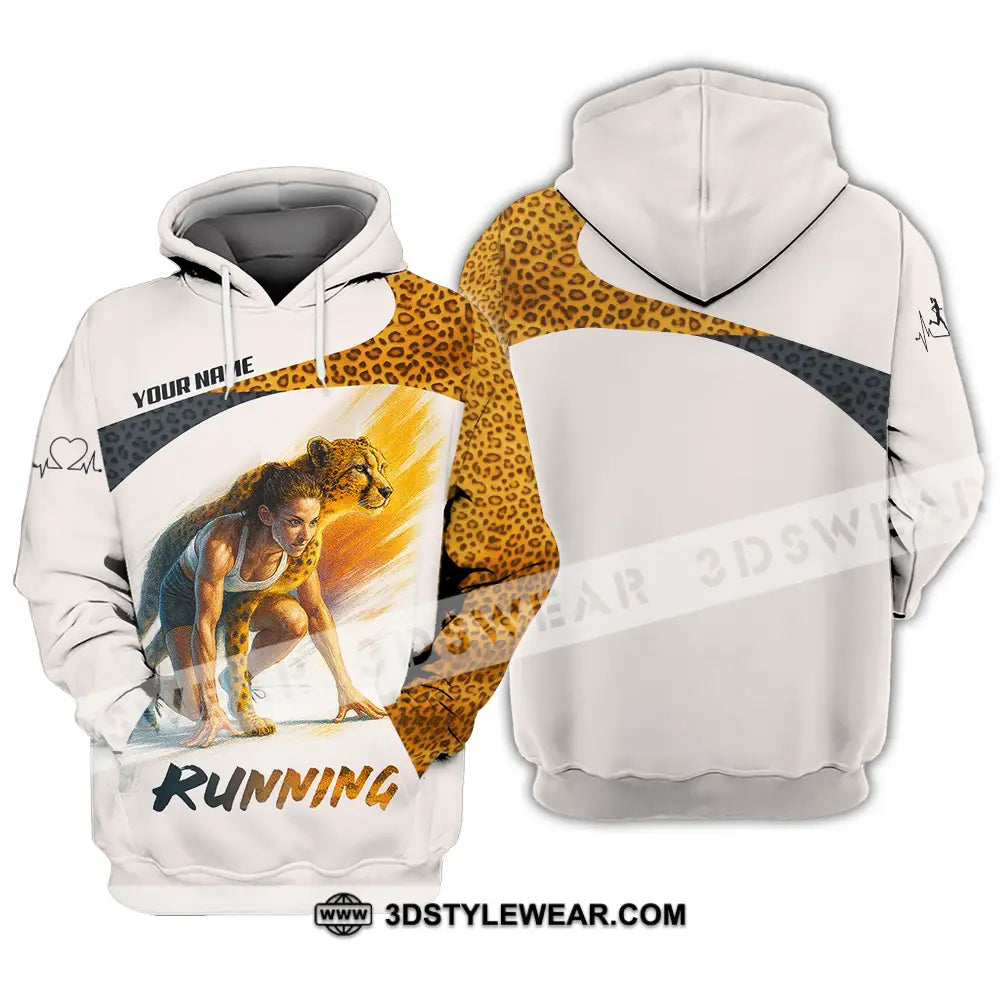 Unisex Shirt - Custom Leopard Running Shirt - Hoodie / S - T-shirt
