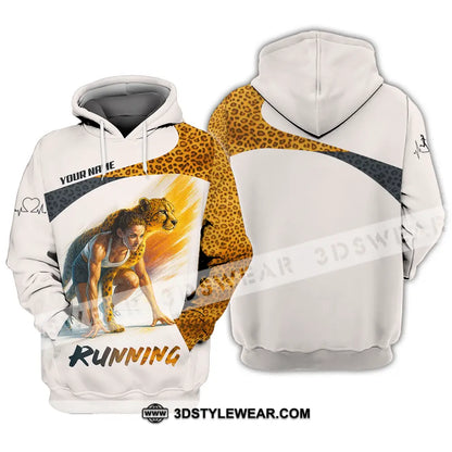 Unisex Shirt - Custom Leopard Running Shirt - Hoodie / S - T-shirt