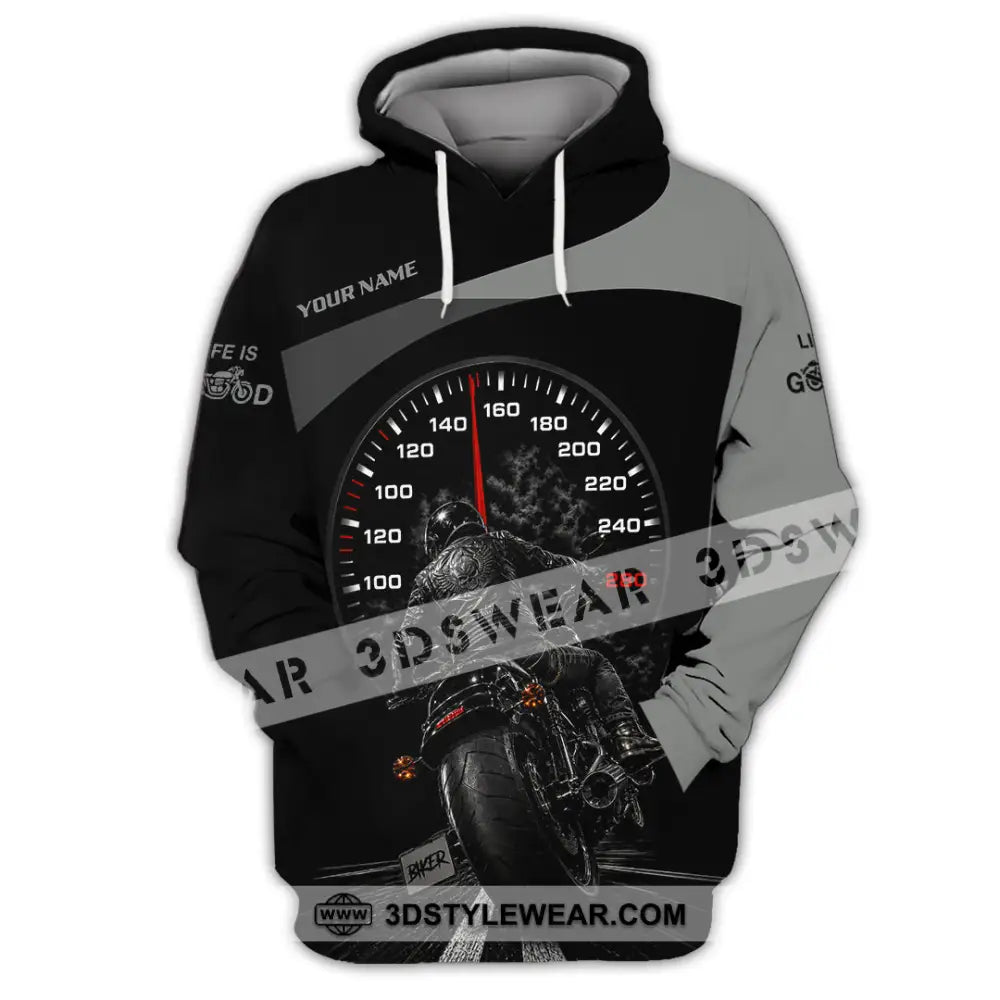 Unisex Shirt - Custom Life Is Good Biker Shirt - Hoodie / S - T-shirt