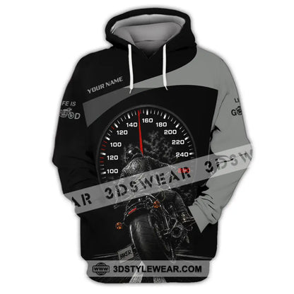 Unisex Shirt - Custom Life Is Good Biker Shirt - Hoodie / S - T-shirt