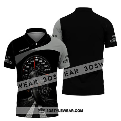 Unisex Shirt - Custom Life Is Good Biker Shirt - Polo Shirt / S - T-shirt