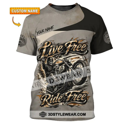 Unisex Shirt - Custom Live Free Ride Free Shirt - T-shirt