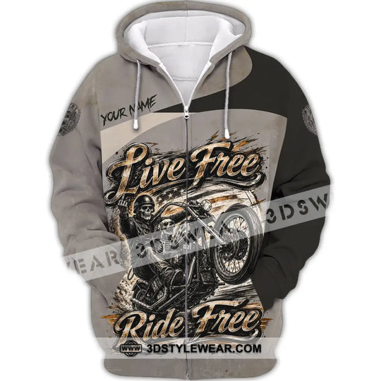 Unisex Shirt - Custom Live Free Ride Free Shirt style option 3