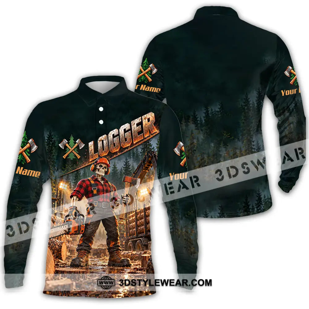 Unisex Shirt - Custom Logger Shirt - Long Sleeve Polo / S - T-shirt