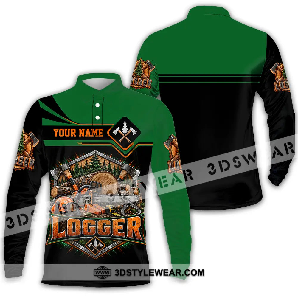 Unisex Shirt - Custom Logger Shirt - Long Sleeve Polo / S - T-shirt