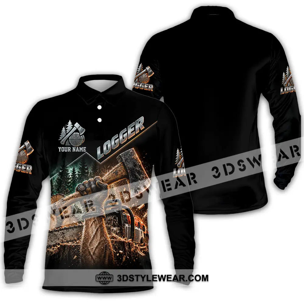 Unisex Shirt - Custom Logger Shirt - Long Sleeve Polo / S - T-shirt
