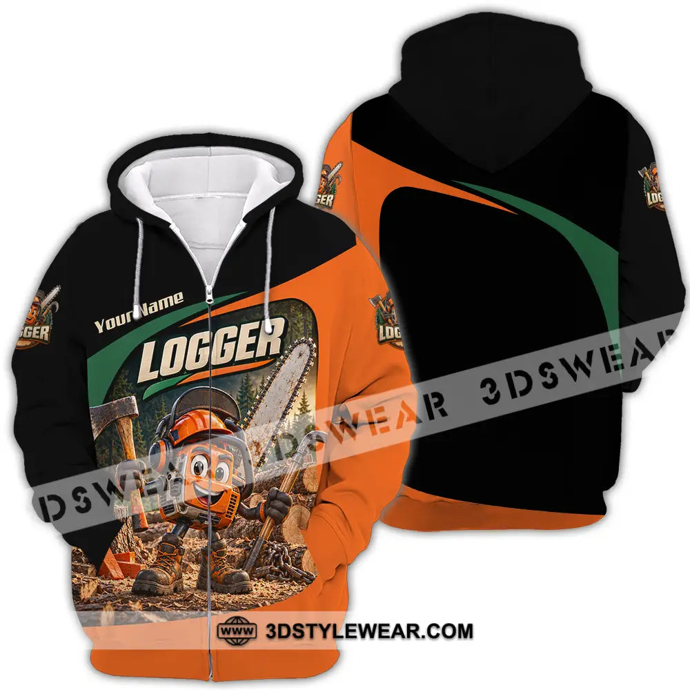 Unisex Shirt - Custom Logger Shirt - Zipper Hoodie / S - T-shirt