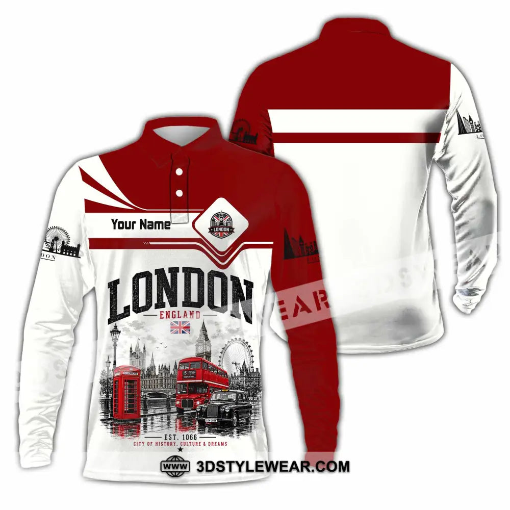 Unisex Shirt - Custom London Shirt - Long Sleeve Polo / S - T-shirt