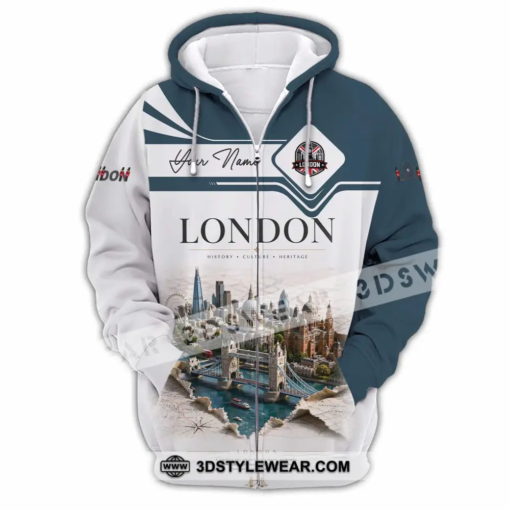 Unisex Shirt - Custom London Shirt - Zipper Hoodie / S - T-shirt