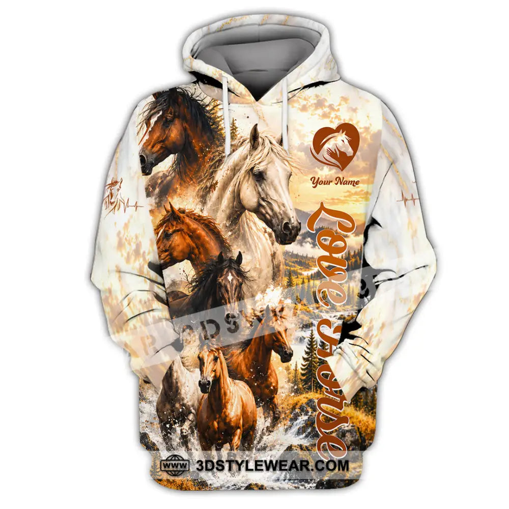 Unisex Shirt - Custom Love Horse Shirt - Hoodie / S - T-shirt