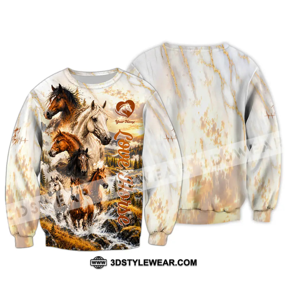 Unisex Shirt - Custom Love Horse Shirt - Long Sleeve / S - T-shirt