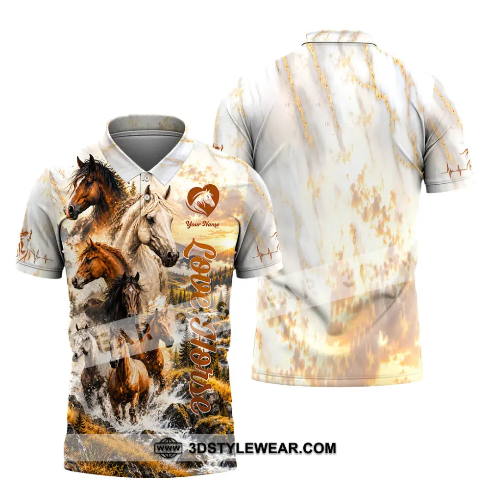 Unisex Shirt - Custom Love Horse Shirt - Polo Shirt / S - T-shirt
