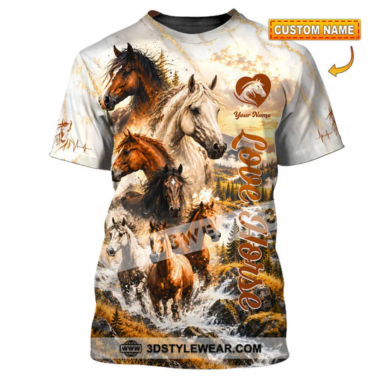 Unisex Shirt - Custom Love Horse Shirt style option 1