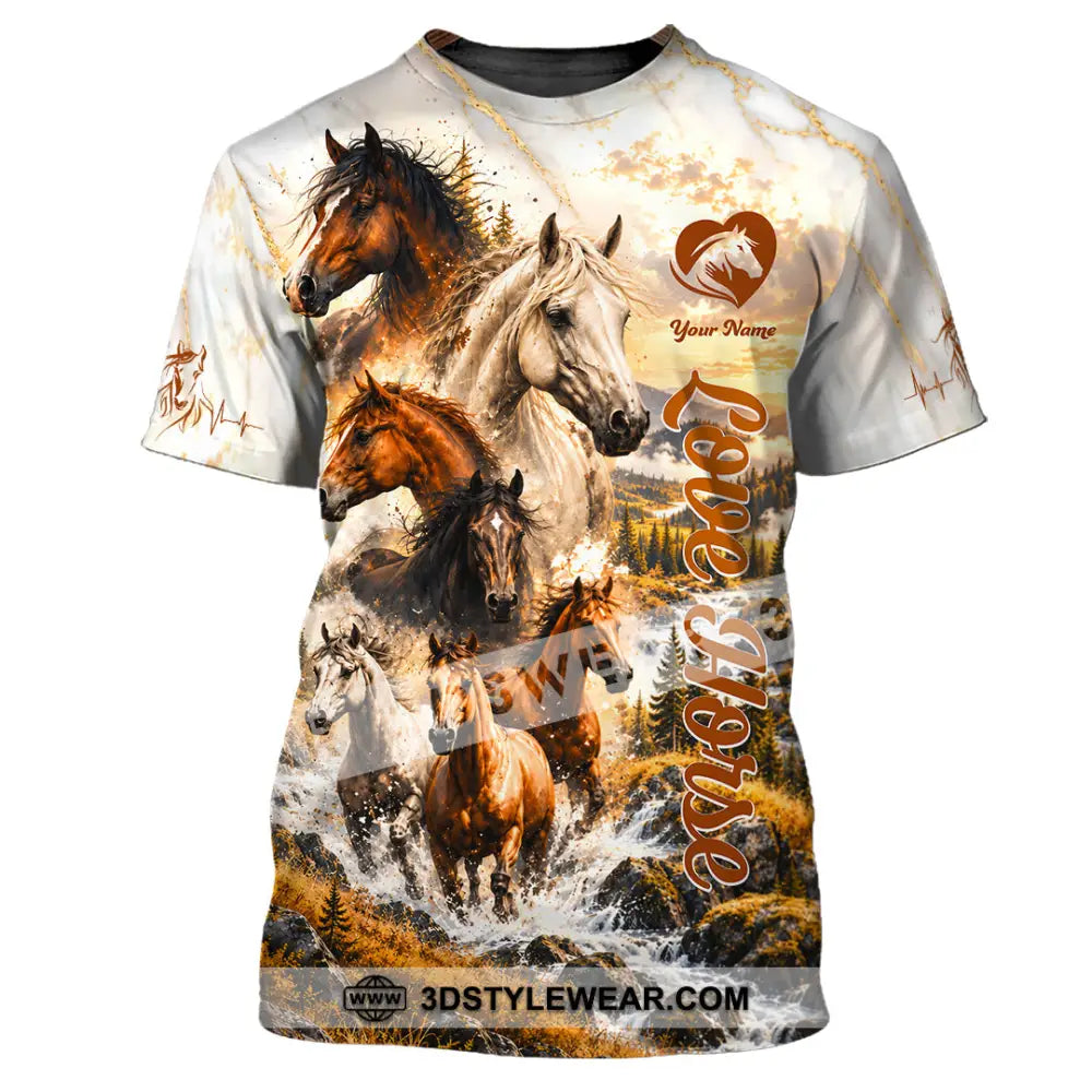 Unisex Shirt - Custom Love Horse Shirt - T-Shirt / S - T-shirt