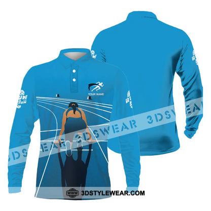 Unisex Shirt - Custom Love Running Sport Shirt - Long Sleeve Polo / S - T-shirt