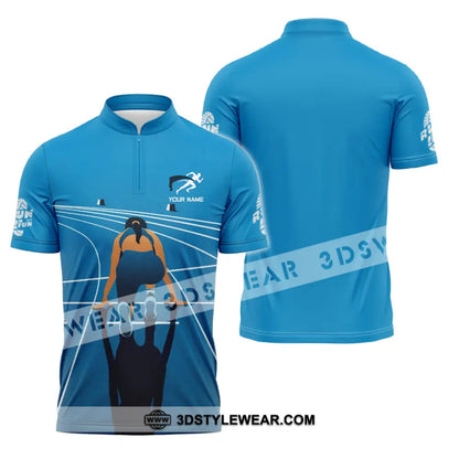 Unisex Shirt - Custom Love Running Sport Shirt - Zipper Polo Shirt / S - T-shirt