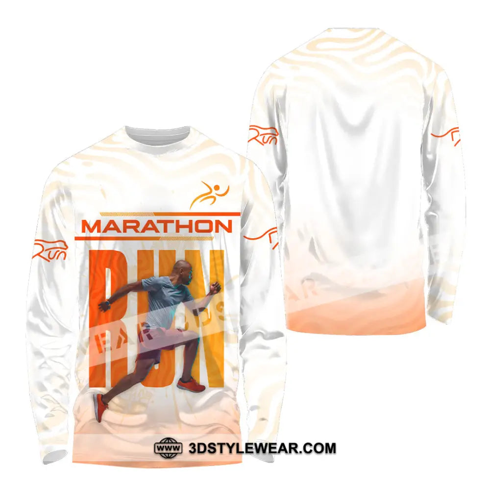 Unisex Shirt - Custom Marathon 3D Shirt - Long Sleeve Shirt / S - T-shirt