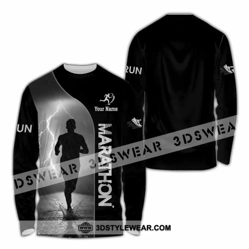Unisex Shirt - Custom Marathon 3D Shirt - Long Sleeve Shirt / S - T-shirt